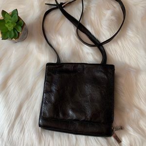 Clarks Crossbody Black Leather  Vintage Style Bag